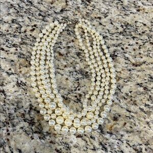 J. Crew Multi-Strand Cream Pearl Necklace
